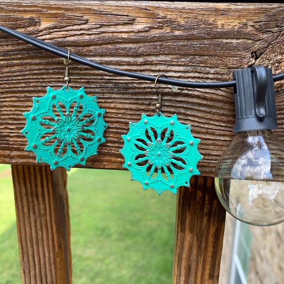 Gorgeous turquoise earrings - Picture 2 of 3
